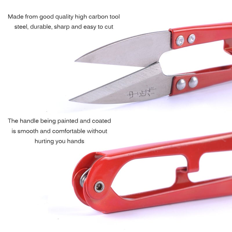 UCEC 4.2 Inch Thread Snips, Crochet Small Sewing Scissors Yarn Scissor Small Mini Scissors Thread Cutter Thread Snips for Sewing Embroidery Knitting, 12 Pack - Image 5